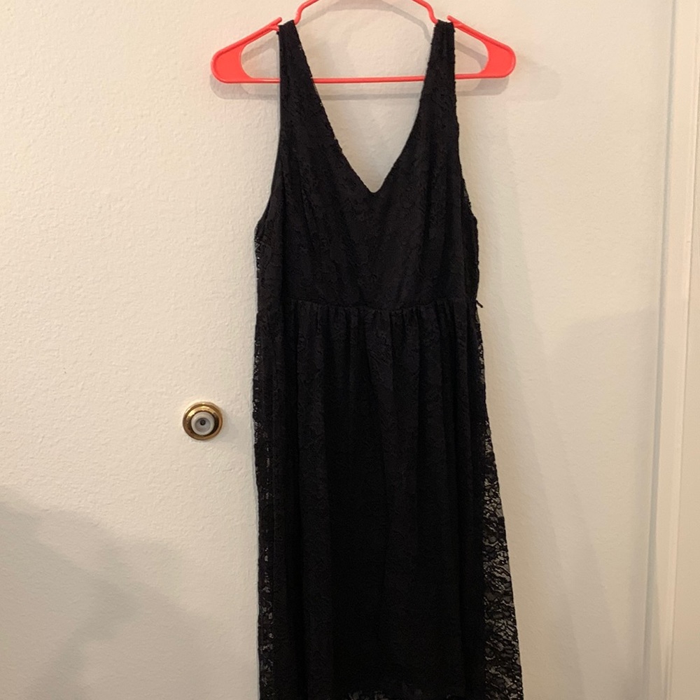 Hi lo black dress